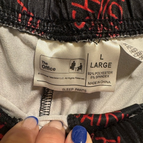 The Office That’s What She Said! Pajama Lounge Sleep Pants Sz L - Picture 5 of 8